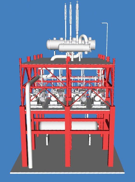 3D CAD of CDU / VDU Tower for BPCL