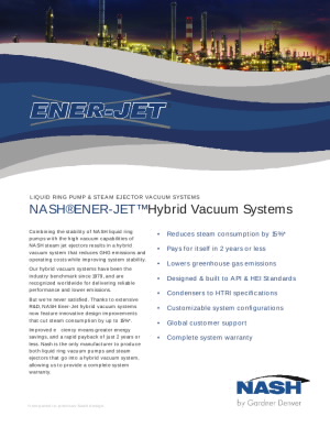 systèmes hybrides à vide - éjecteur à jet d'air comprimé - nash