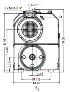 Diagramme de la pompe à vide à griffes sèches