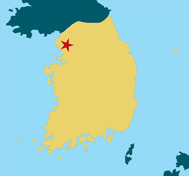 carte de la Corée du Sud