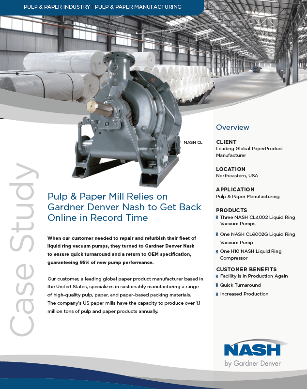 NASH Equipment for Pulp & Paper - Download the Case Study