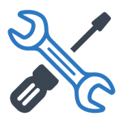 Screw driver and wrench logo